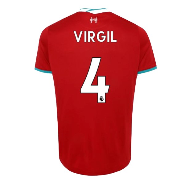 Camiseta Liverpool NO.4 Virgil 1ª 2020 2021 Rojo